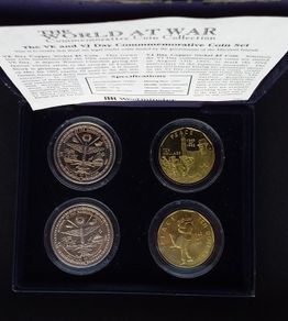 The VE and VJ Commemorative (4) Coin Set - The World At War Commemorative Set - 1995