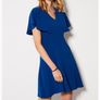 Karen Millen Cape Detail A-Line Dress Cobalt Blue Image 2