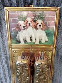 Vintage Decorative Brass Wall Clothes Brush Set