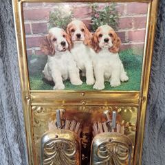 Vintage Decorative Brass Wall Clothes Brush Set