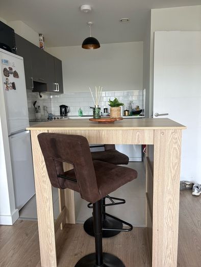 breakfast bar and high stools
