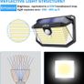 Solar Security Lights Outdoor Super Bright Wireless 178 LED Solar Wall Lights 270 Degree Wide Angle Solar Motion Sensor Lights IP65 Waterproof Outside Solar Powered Flood Lighting for Fence Garden 4 Pack (FREE POSTAGE) Image 3