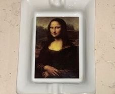 Vintage Porcelain Mona Lisa Ashtray