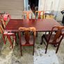 Mahogany table & 6 chairs Image 4