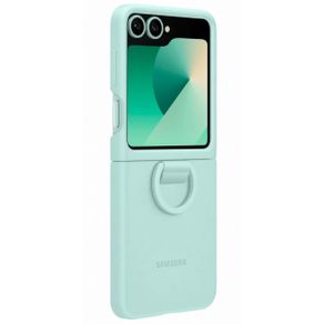 Original Samsung Galaxy Z Flip 6 Smartphone Silicone Case Mint Green