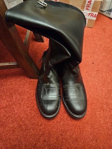 Silvermans traditional long leather biking boots