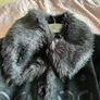 Vintage black embellished long leather coat / black suede long jacket / 90s suede coat / black suede leather coat Image 4