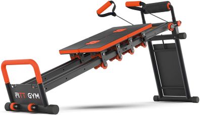 _Fitness Equipment FITTGym FITT Gym MultiGym Home Workout Machine, Collapsible & Easy Assemble, Adjustable Positioning for Total Body, Orange, Large
