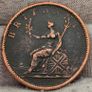 Great Britain 1806 Halfpenny Coin King George III Image 2
