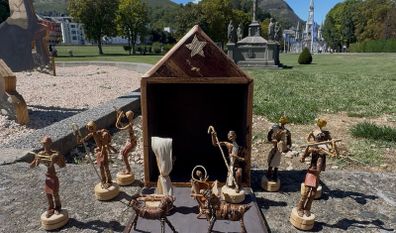 Crib bought from Lourdes and blessed