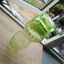 Vintage Humppila Green Swirl Glass Vase Image 7