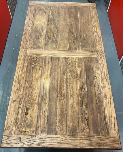 Rustic Solid Wood Trestle Coffee Table
