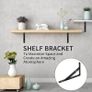 10 Pieces Shelf Brackets Heavy Duty, Wall Mounted Triangle Shelving Brackets, 90 Degree Right Angle Shelf Supporters Brace Brackets, for Living Room Bedroom (10 PCS Black 150x95 mm/6x3.7 inch) Image 6
