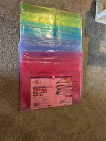 12 x A3 clear document wallets