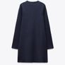 Zara Navy Knit Dress with Pockets Detail and Gold Buttons. Size S Image 8