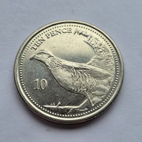 Gibraltar 10 Pence Barbary Partridge Bird