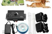 2 Dog Dog Barrier Safety Wireless Electronic Fence Trainning Collar Fencing Plug Waterproof Ground Shock Vibration Tone Collar Kit Garden Area Electronic Wireless Fence Containment System Dog Pet