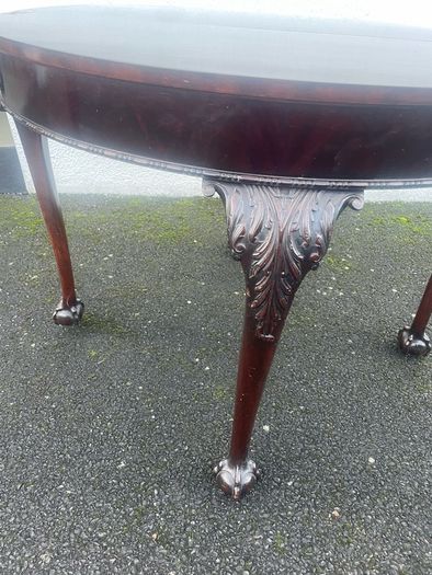 Antique mahogany games table