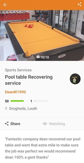 Pool table DPT Elite slate 6ft table
