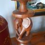 Hand carved wooden candle sticks Image 4