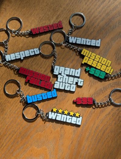 Custom GTA keyrings