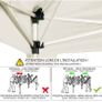 3x3m Pop Up Gazebo with 4 Leg Weight Bags, Folding Party Tent for Garden Outdoor, White (FREE POSTAGE) Image 3