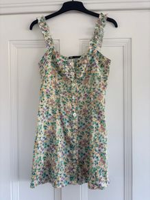 zara mini floral dress
