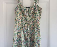 zara mini floral dress
