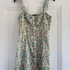 zara mini floral dress