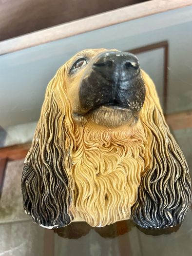 Vintage 20th Century Afghan Hound Chalkware Bust Legend Products