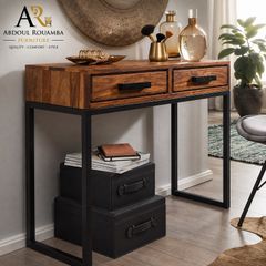 Solid Wood Console Table 90cm  Modern Hallway, Entryway  Computer Desk