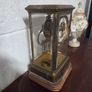 antique brass and glass mantle clock Image 2