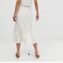 Whistles 100% Linen Button Frill Midi Skirt Cream / Ivory - Size 12 Image 2