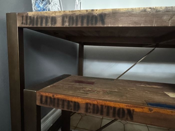 2.2m dining table bench and chairs