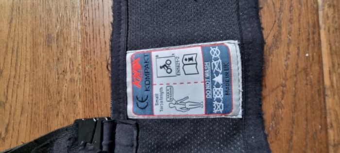 Knox motorcycle back protector