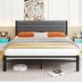 King Size Bed Frame Upholstered Platform Bed Image 9