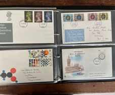 Collection of 80 UK First Day Cover stamps 1970 to 1979 in album with 10 extra pages