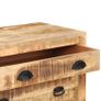 Side Cabinet with Wheel 70x40x75 cm Solid Mango Wood Image 7