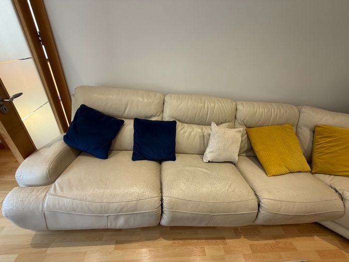 Leather corner sofa