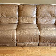 Leather Reclining Sofa & Armchair