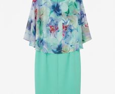 Brand New Tia London Mint Green & Floral Overlay Dress