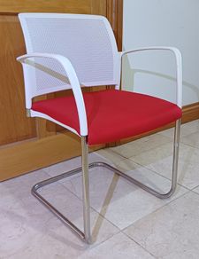 Red & White Boss Design Chairs