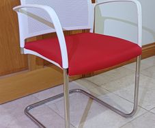 Red & White Boss Design Chairs