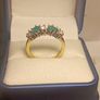 18ct Gold Vintage Diamond and Sapphire 5 Stone Ring Image 5