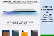 Magnetic Card Holder For iPhone 12 Mini/ iPhone 12/ iPhone 12 Pro/ iPhone 12 Pro MAx