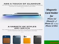 main image for ad Magnetic Card Holder For iPhone 12 Mini/ iPhone 12/ iPhone 12 Pro/ iPhone 12 Pro MAx