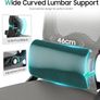 Ergonomic Desk Chair -Dual Backrest Design with 2D Lumbar Support & Adjustable Headrest. Swivel Computer Chair with Flip-up Padded Armrest, Thickened Seat for Home/Work/Gaming Image 2