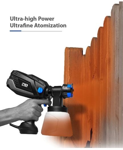 600W Electric Spray Gun 4 Nozzle Sizes 1000ml HVLP Household Paint Sprayer Flow Control Airbrush