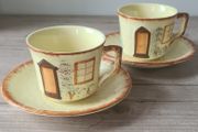 Cottage Ware Cups Saucers x2