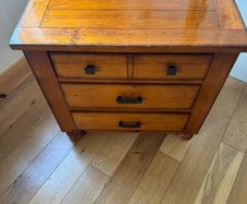 Two solid wood lockers